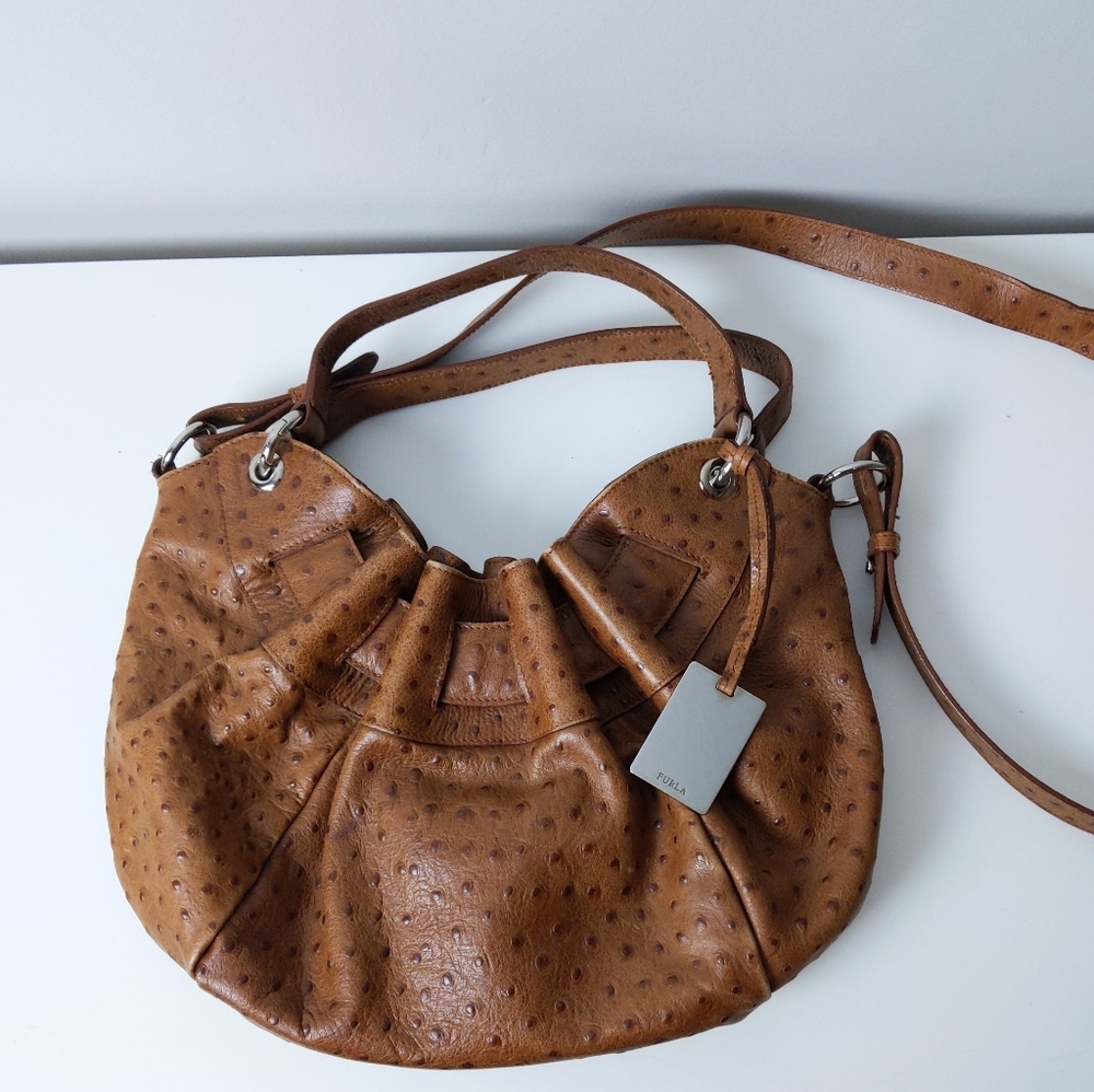 🌿FURLA OSTRICH LEATHER BAG🌿
